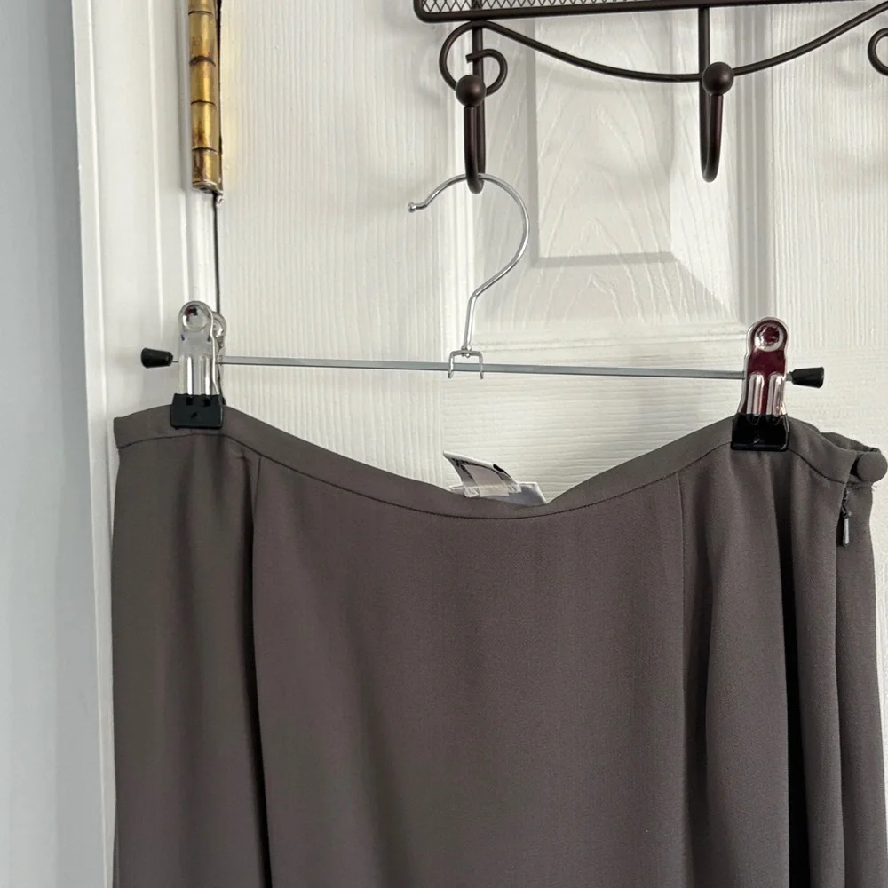 Eileen Fisher Slate Gray 100% Silk Midi Skirt Size Small - Picture 5 of 7